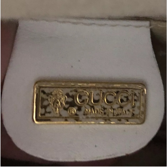 Gucci Authentic Vintage Bag Clutch GG Flap Monogram White - Picture 13 of 14